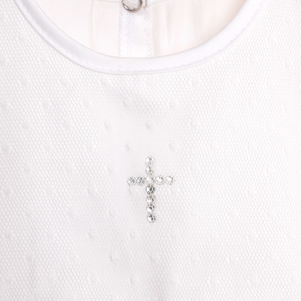 Крестильное платье и косынка из сатина, 11360