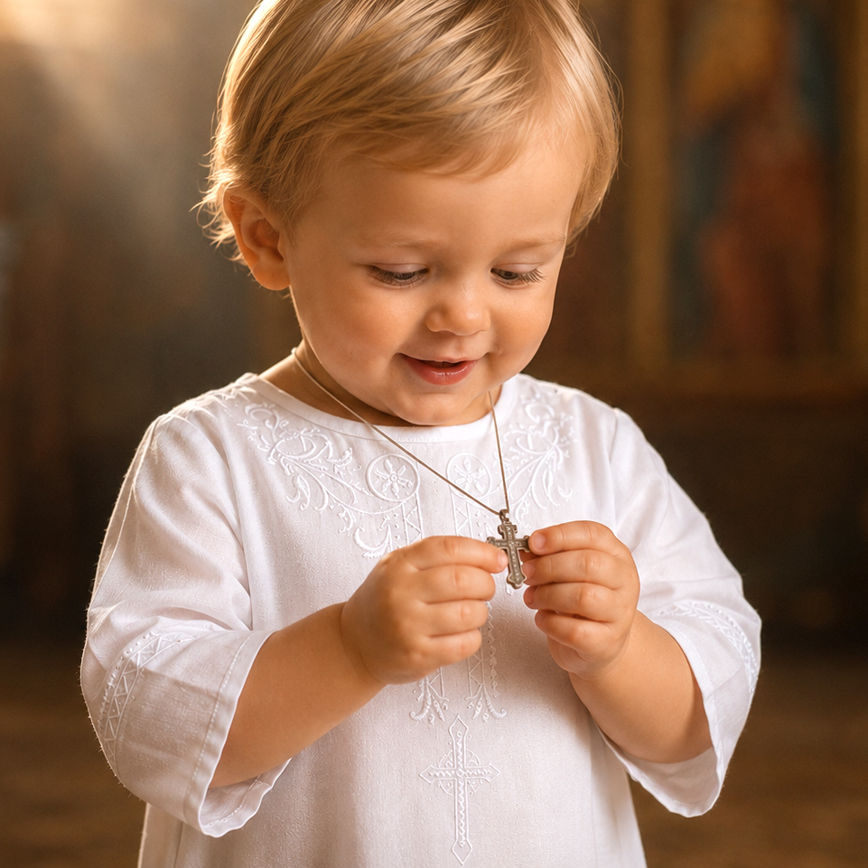 Крестильная рубашка с вышивкой, 11172