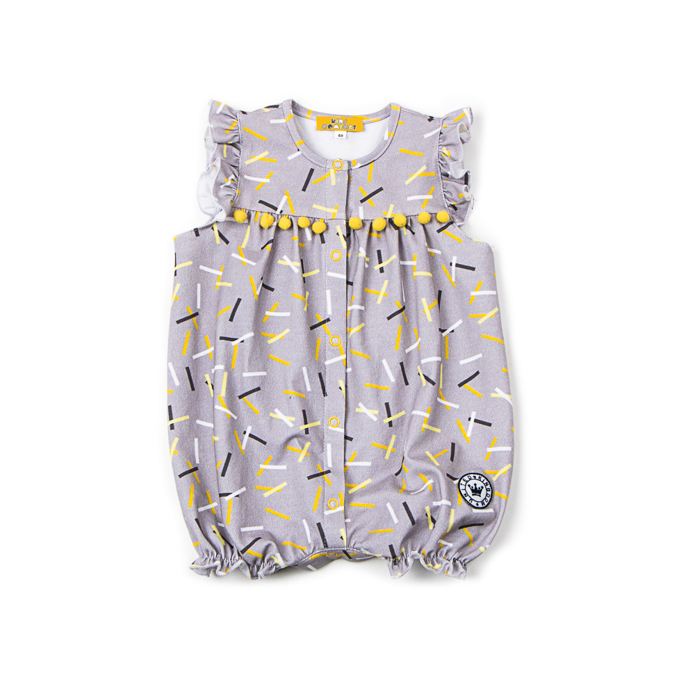 Комбинезон-песочник принт серый, К621 Детская одежда Basik Kids для малышей