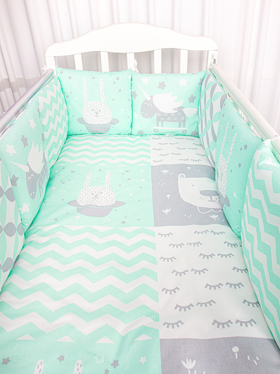Комплект в кроватку Baby Boo Mint, 1394