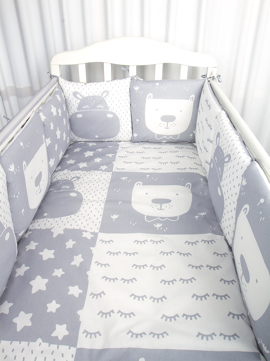 Комплект в кроватку  Baby Boo Gray, 1393