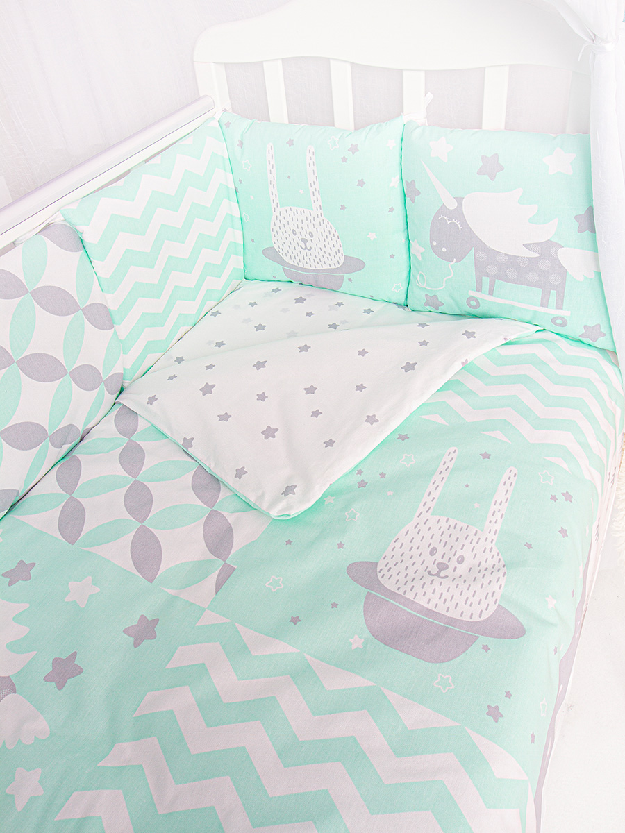 Комплект в кроватку Baby Boo Mint, 1394