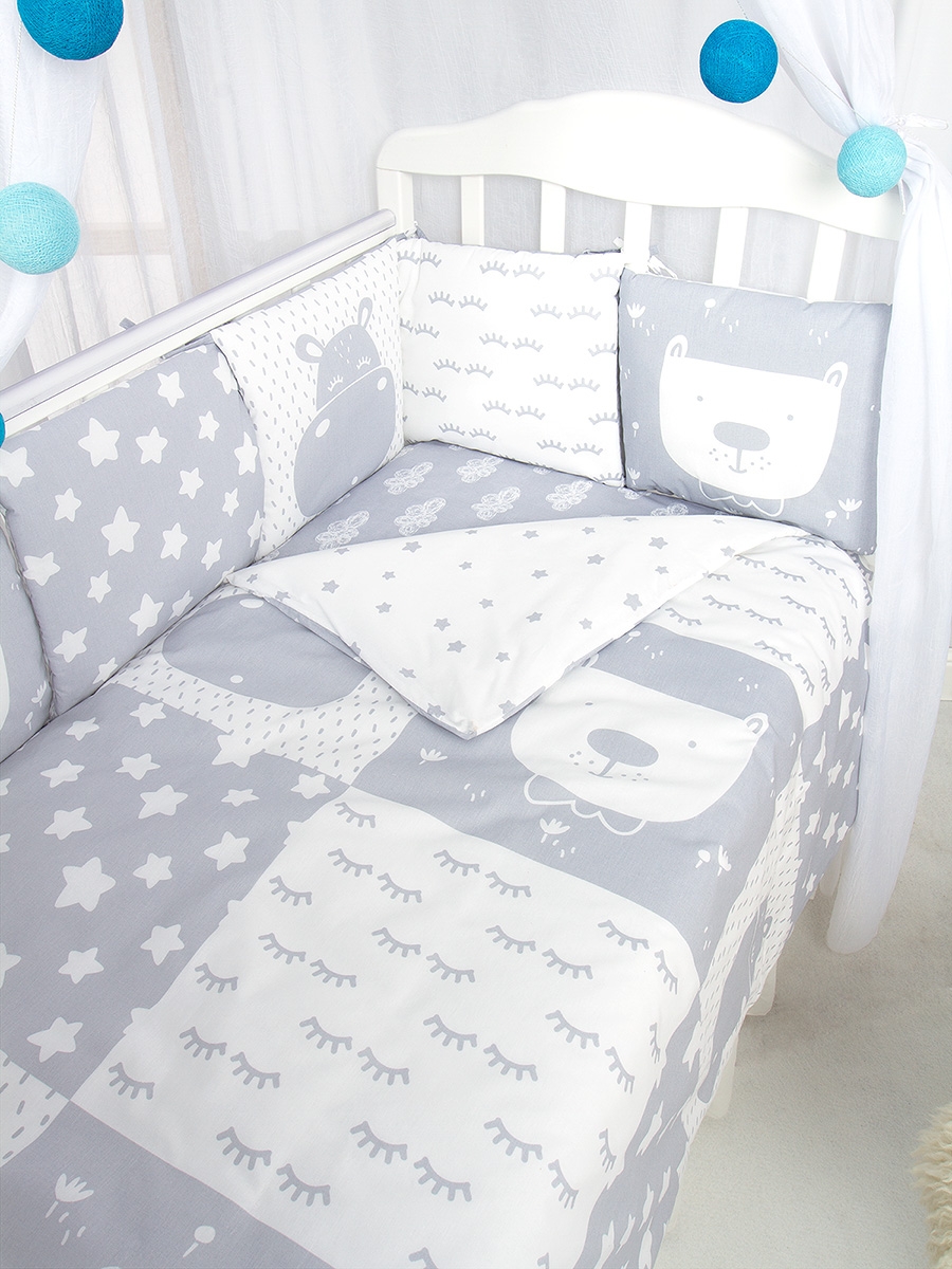 Комплект в кроватку  Baby Boo Gray, 1393