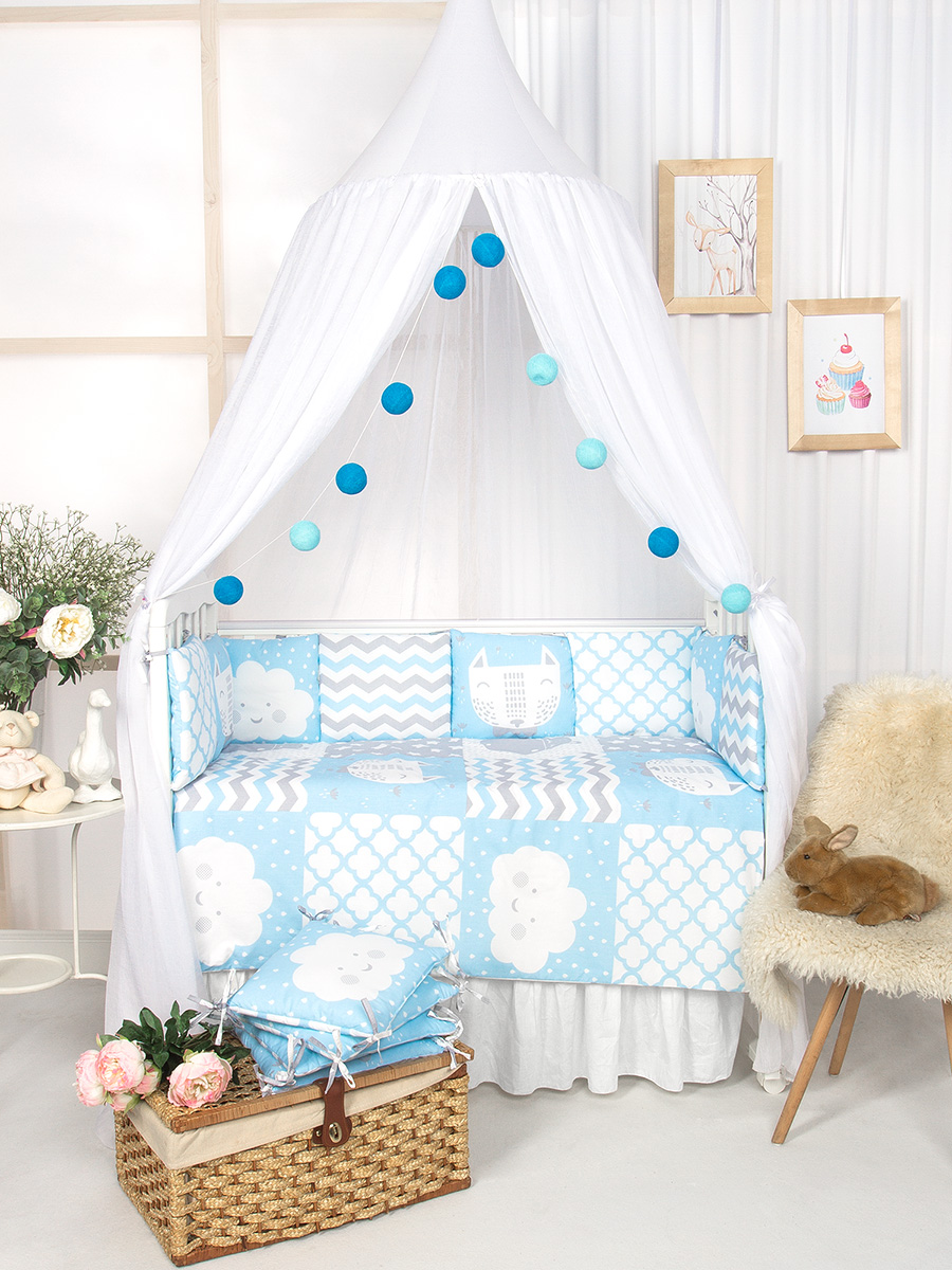 Комплект в кроватку Baby Boo Blue, 1392