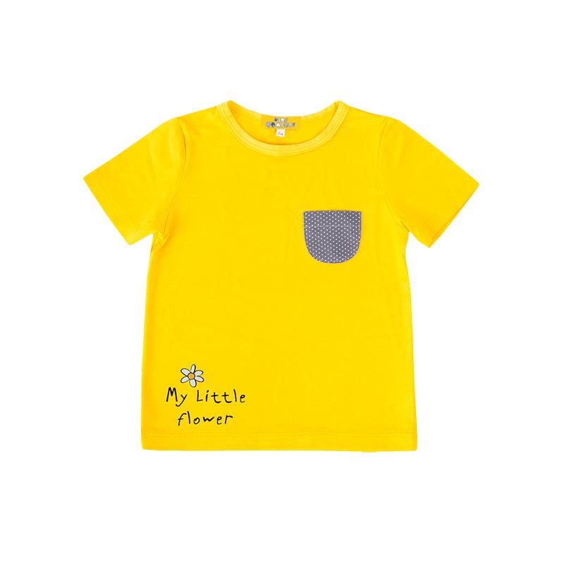 Рубашечка с кармашком желтая, В311