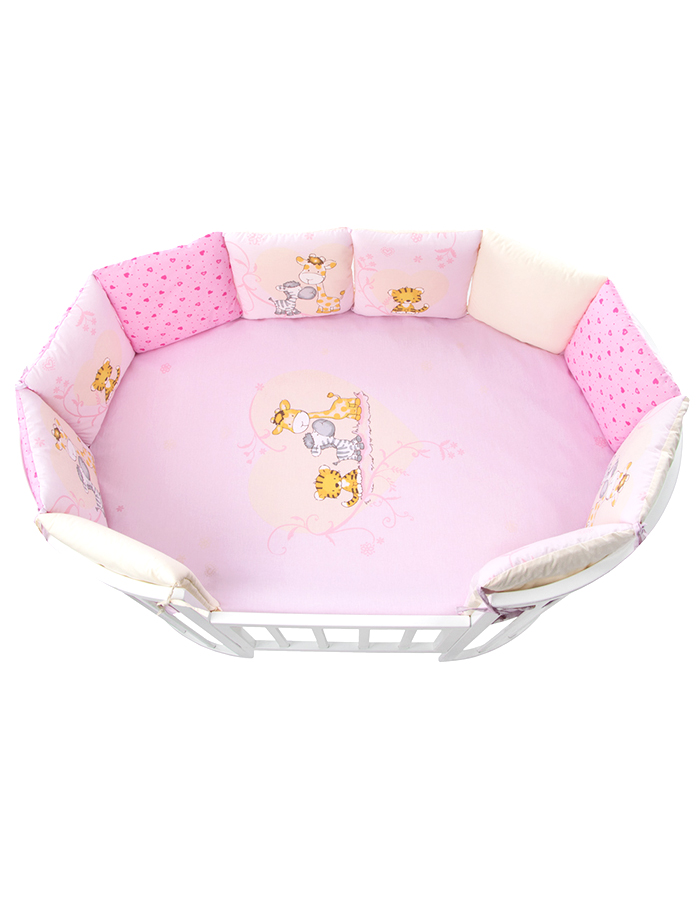 Комплект в кроватку Лимпопо, розовый, 1326