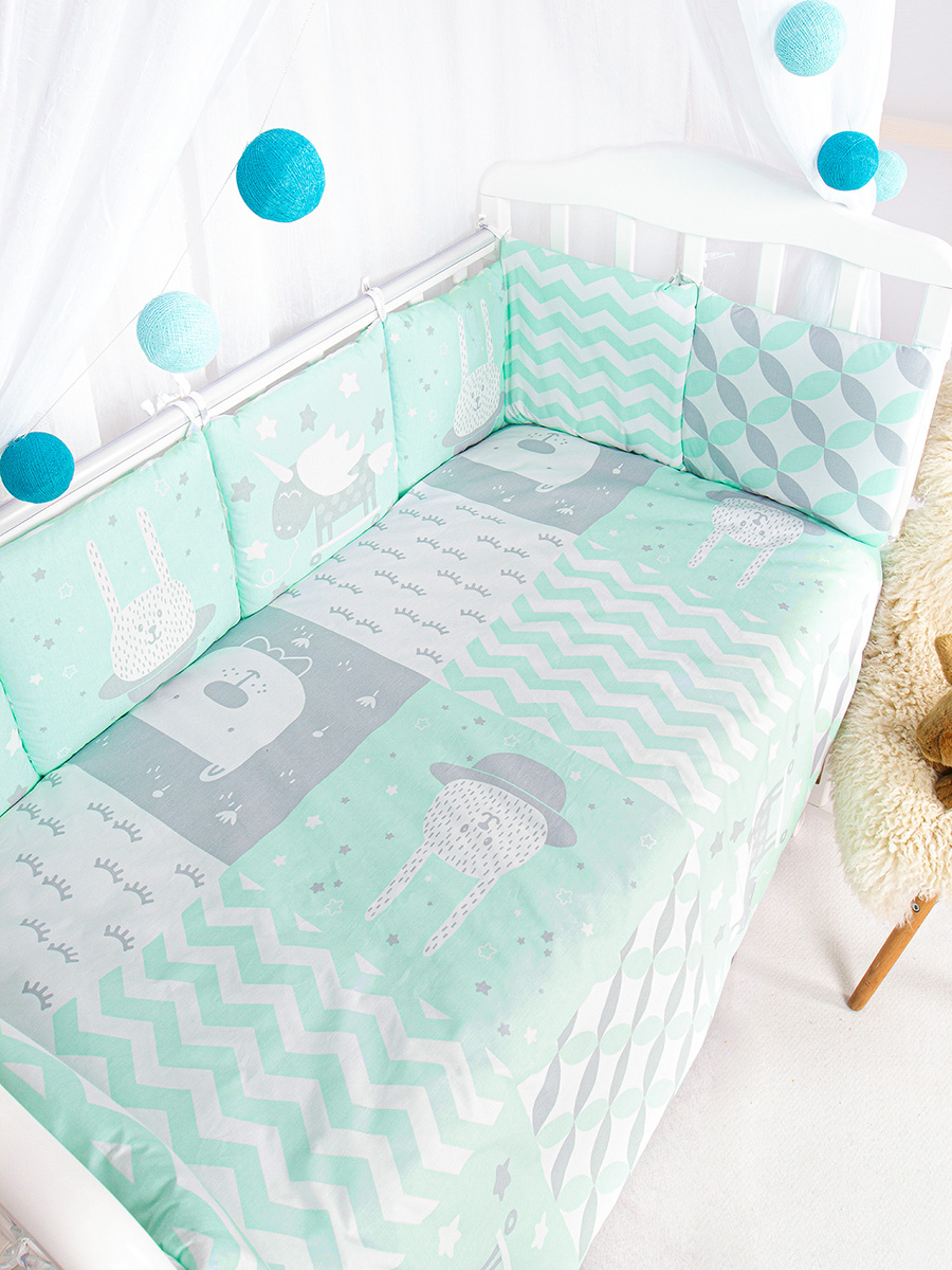 Комплект в кроватку Baby Boo Mint, 1394