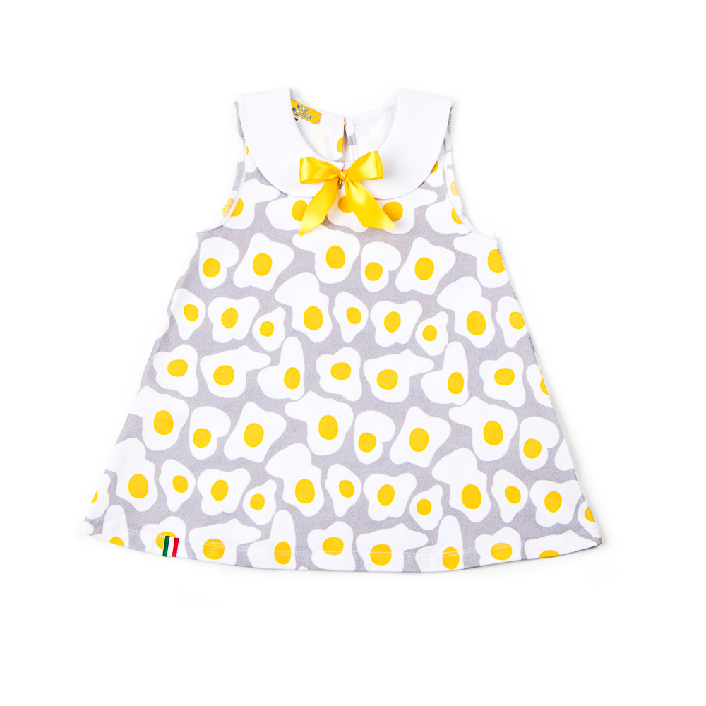 Платье принт с белым воротничком, К645 Детская одежда Basik Kids для малышей